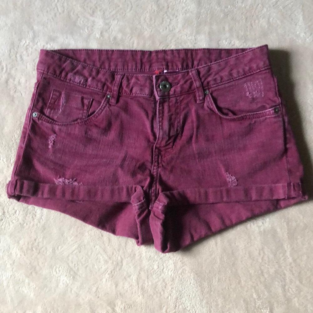 Burgundy shorts